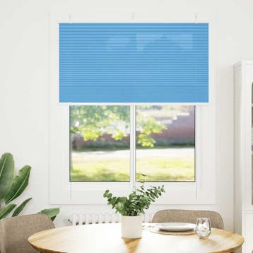 vidaXL Plissé rolgordijn 110x150cm stofbreedte 109,4cm, Verzenden, Nieuw, Blauw