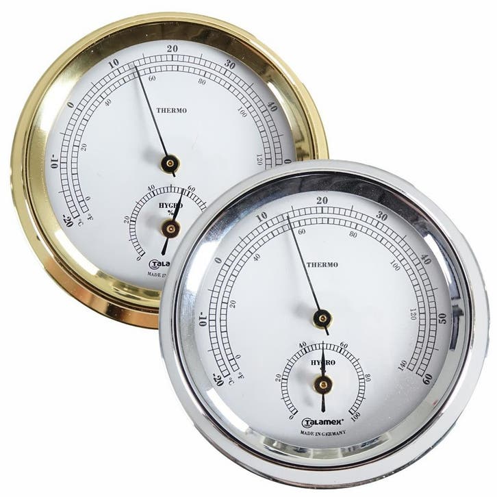 Talamex Temperatuur / Hygrometer Serie 110-Messing, Watersport en Boten, Accessoires en Onderhoud, Nieuw, Ophalen of Verzenden