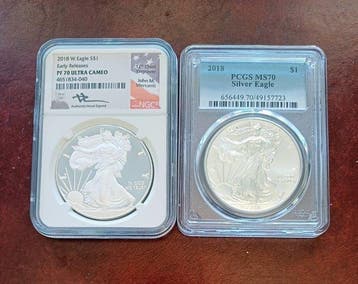 Verenigde Staten. 1 Dollar 2018 Silver Eagle PF 70 Ultra