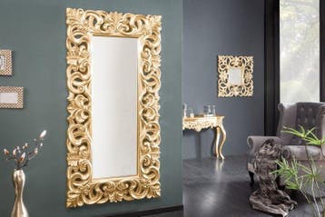 Elegante wandspiegel VENICE 180x90cm goud antieke barokstijl, Ophalen of Verzenden, Nieuw