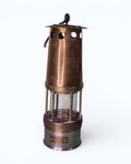 Olielamp - Messing - Unique Mijnwerkerslamp, Antiek en Kunst