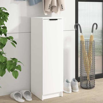 vidaXL Schoenenkast 30x35x100 cm bewerkt hout wit, Verzenden, Nieuw