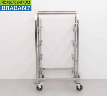 HCB RVS Regaalwagen voor 4 waskratten waskorven 50 x 50 cm, Ophalen of Verzenden, Nieuw in verpakking