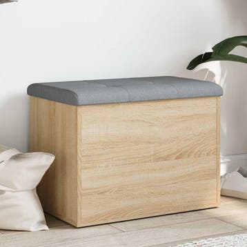vidaXL Opbergbank Sonoma Eiken 62x42x45 cm Bewerkt Hout, Huis en Inrichting, Verzenden, Nieuw