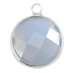 Crystal glas hanger rond 16mm Light grey opal-Silver (Nik..., Ophalen of Verzenden, Nieuw, Kraal