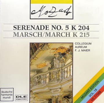Collegium Aureum, Franzjosef Maier - Mozart: Serenade No.5 K, Ophalen of Verzenden, Gebruikt