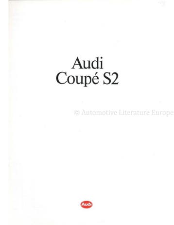 1991 AUDI COUPE S2 BROCHURE DUITS, Nieuw, Audi, Author