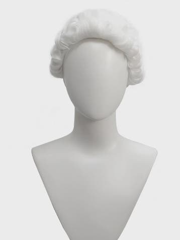 Witte Barok Pruik - Stijlvolle Krullen voor Jurist, Kostuum, Verzenden, Nieuw