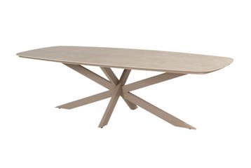4 Seasons Nevada low dining tuintafel - 250x105 cm. -, Tuin en Terras, Tuintafels, Verzenden, Nieuw, Rond, Rvs