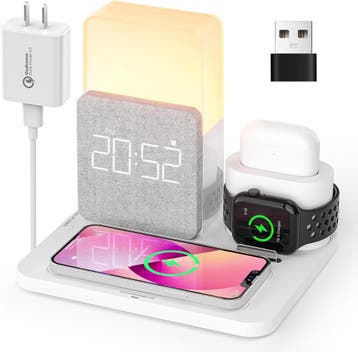 Draadloze Oplader met Wekker | Tweedekansje | OP=OP, Ophalen of Verzenden, Zo goed als nieuw, Telefoonhanger of Accessoire