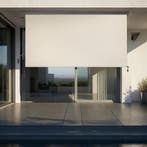 Zonnescherm Eloise met 2 wandhouders - 200 x 250 cm, beige, Verzenden, Nieuw