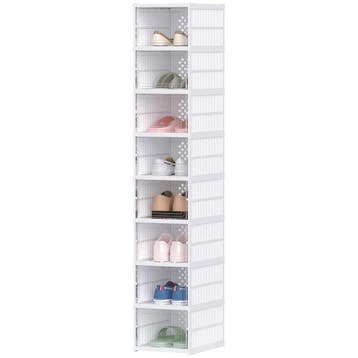 8-stufiges Schuhregal, Schuhschrank, Faltbar, Belüftete Rück, Verzenden, Nieuw