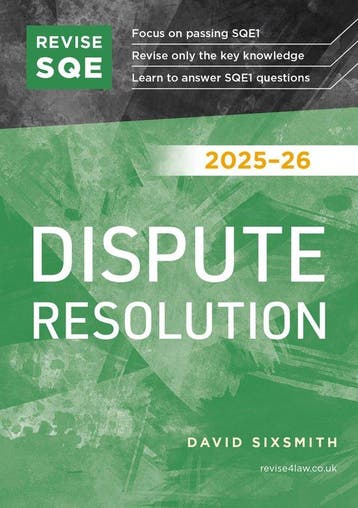 9781917183208 Revise SQE Dispute Resolution 2025/26, Verzenden, Nieuw, David Sixsmith