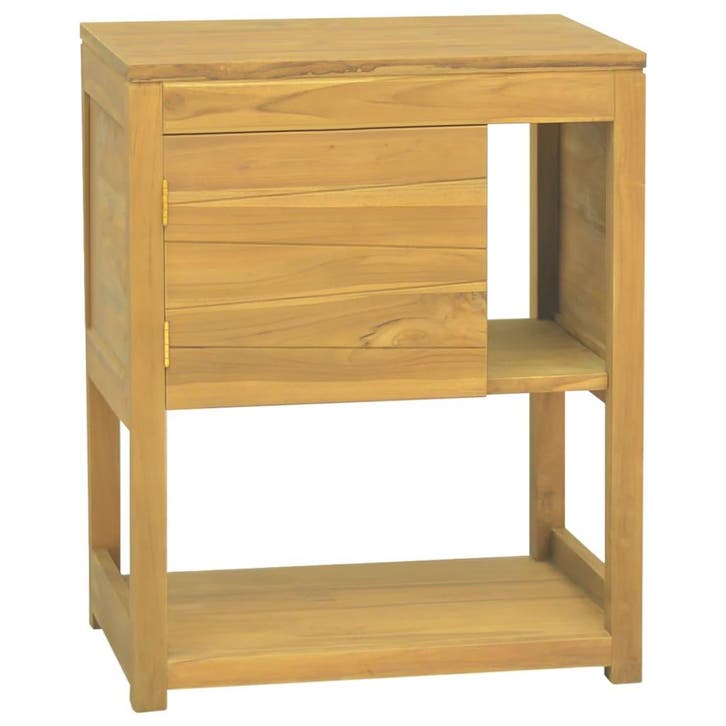 vidaXL Badkamerkast 60x40x75 cm massief teakhout, Huis en Inrichting, Kasten | Overige, Nieuw, Verzenden