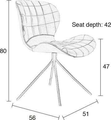 2dekans | Zuiver OMG Velvet Eetkamerstoelen Grijs - Set van, Ophalen of Verzenden, Zo goed als nieuw, Grijs