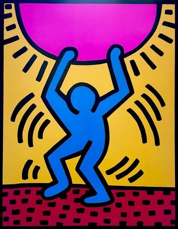 Keith Haring - International Youth Year - Offset lithograph