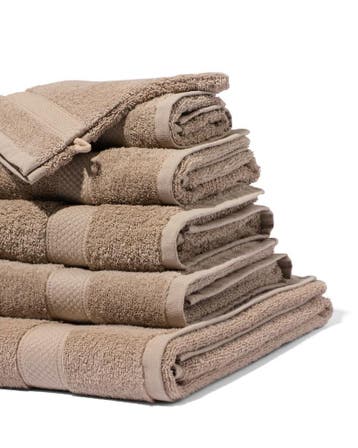HEMA Handdoeken - zware kwaliteit taupe, Verzenden, Nieuw
