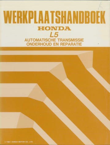 1987 Honda L5 werkplaatshandboek automatische transmissie, Verzenden