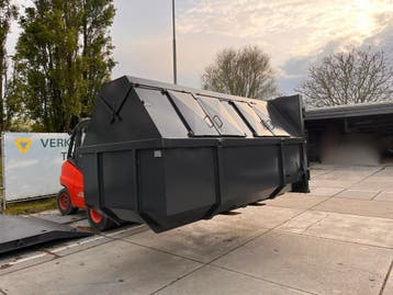 Portaal container huisje bouw en sloop huisvuil achter klep