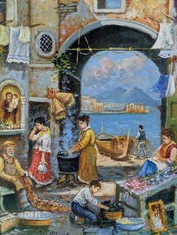 Ugo Mascolo (1948) - Mercatino di Santa Lucia