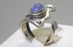Tanzaniet ring - Hoogte: 24 mm - Breedte: 21 mm- 4.65 g -