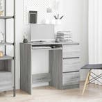 vidaXL Bureau 90x45x76 cm bewerkt hout grijs sonoma, Verzenden, Nieuw