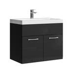 Badkamermeubel Montreal Set 01 60 x 35 cm Zwart Badmeubel, Verzenden, Nieuw, Wastafelkast