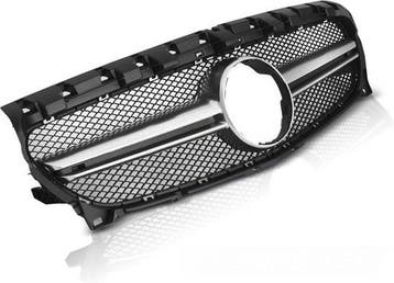Grill MERCEDES CLA W117 13-19 SPORT ZWART ZILVER, Verzenden, Nieuw