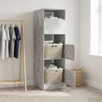vidaXL Wasmeubel met opslag Betonkleurig 50 x 68 x 162 cm, Verzenden, Nieuw