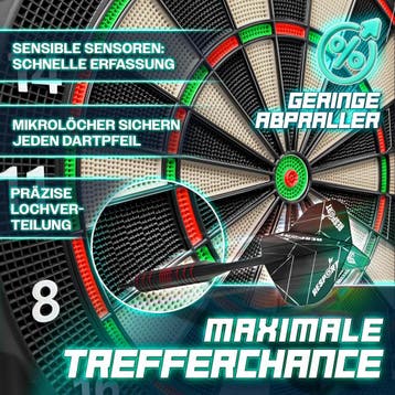 Elektrisch Dartbord - Met 12 darts - Dartboard - RE:SPORT •, Verzenden, Zo goed als nieuw