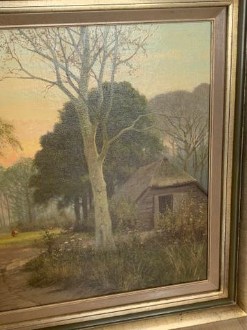 olieverf schilderij W.J. Alberts (1912-1990) 80 x 60 cm, Ophalen, Doek, Oud hollands, Stilleven