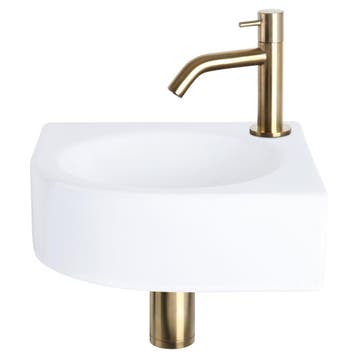 Fonteinset Differnz Cleo 30x30x10 cm Keramiek Wit Met Kraan, Ophalen of Verzenden, Nieuw, Overige typen