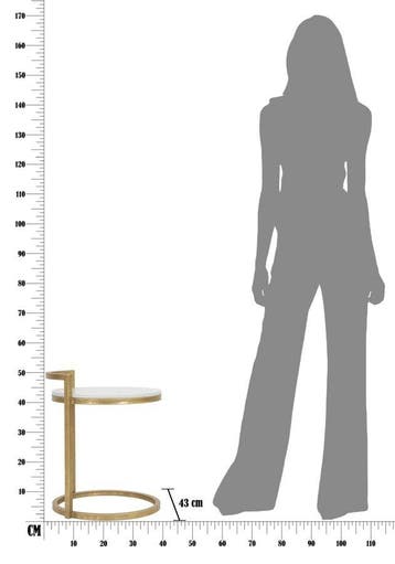 BIJZETTAFEL ROND MARMER CM 40X43X50, Huis en Inrichting, Tafels | Salontafels, Ophalen of Verzenden, Nieuw