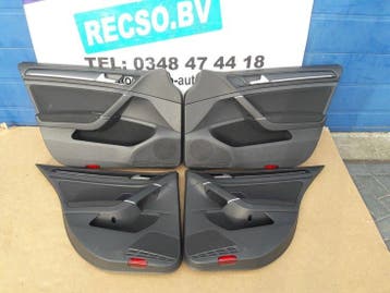 Golf 7 deurpaneel SET ZWART LEER LED, Nieuw
