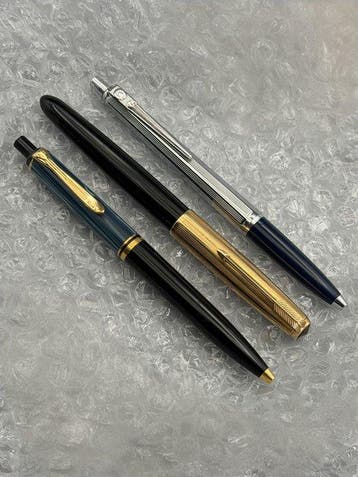 Schreibgeräte-Set 3er – Pelikan K400 Blau-Schwarz – Parker, Nieuw