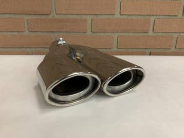 Uitlaat Sierstuk RVS Dubbel ovaal – 2 x 88X65mm LINKS, Ophalen of Verzenden, Nieuw