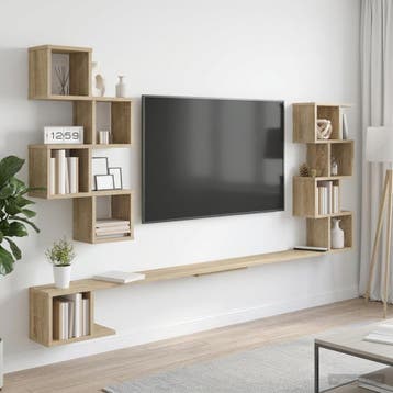 vidaXL Vaste TV Plank Sonoma Eiken 160 x 15 x 94 cm Bewerkt, Verzenden, Nieuw