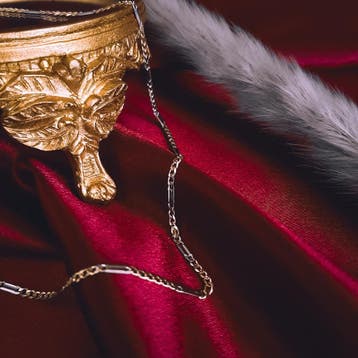 Bicolor gouden Figaro schakelketting, Ophalen of Verzenden, Gebruikt, Goud, Goud
