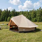 vidaXL Gezinstent Crèmekleurig 10-persoons Polykatoen, Caravans en Kamperen, Tenten, Verzenden, Nieuw, Tot en met 2