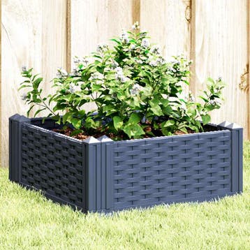 vidaXL Plantenbak met pinnen 42,5x42,5x28,5 cm polypropeen, Verzenden, Nieuw, Kunststof