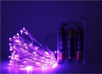 Kerst koperdraad LED verlichting - Paars - 5 meter - Op, Ophalen of Verzenden, Nieuw