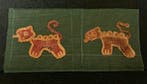 Precolumbiaans Chancay textiel met twee gestileerde