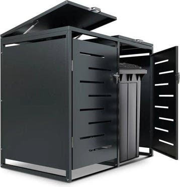 2dekans | Juskys – Containerberging – 120 l & 2-Delig – Met, Huis en Inrichting, Woonaccessoires | Prullenbakken, Ophalen of Verzenden
