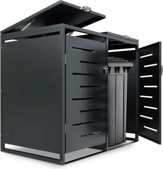 2dekans | Juskys – Containerberging – 120 l & 2-Delig – Met, Huis en Inrichting, Woonaccessoires | Prullenbakken, Zo goed als nieuw