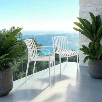 2dekans | Tectake Tuinstoelen Alcudia Set van 2 -, Ophalen of Verzenden, Zo goed als nieuw, Overige kleuren