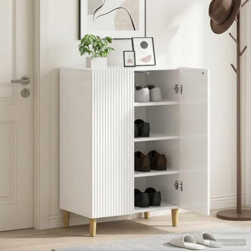 vidaXL Schoenenkast ARNHEM 59,5 x 39,5 x 90 cm Bewerkt hout, Verzenden, Nieuw