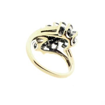 10 karaat exclusieve cocktail ring met diamanten ca. 0,76..., Sieraden, Tassen en Uiterlijk, Ringen, Gebruikt, Geel, Ophalen of Verzenden