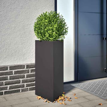 vidaXL Plantenbakken 2 st driehoek 40x34,5x75 cm staal zwart, Verzenden, Nieuw, Metaal