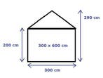 Premium Partytent PVC 3x6x2 mtr in Beige (3x6 meter), Verzenden, Nieuw, 2 meter of meer, Partytent