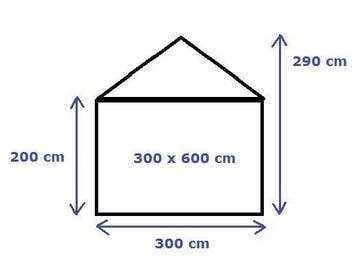 Premium Partytent PVC 3x6x2 mtr in Beige (3x6 meter), Tuin en Terras, Partytenten, Verzenden, Nieuw, 2 meter of meer, Partytent